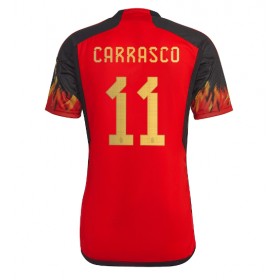 Herren Fußballbekleidung Belgien Yannick Carrasco #11 Heimtrikot WM 2022 Kurzarm